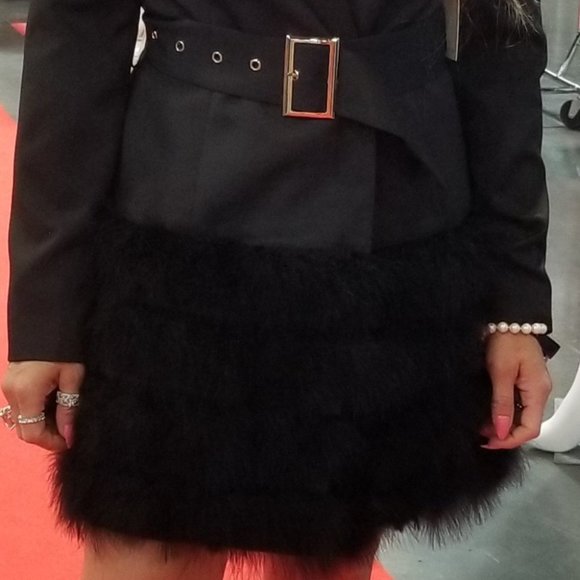 COCO Feather Trimmed Blazer Dress - Picture 6 of 6